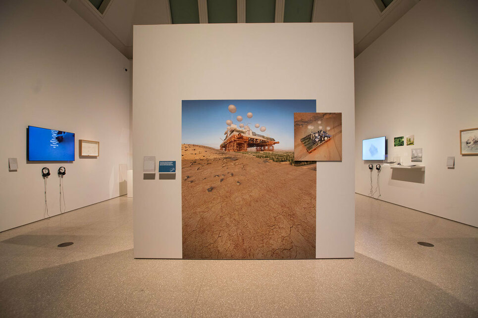 Malka Architecture: The Green Machine, 2014. Installation view –Eco-Visionaries: Confronting a planet in a state of emergency, Royal Academy of Arts, London – Photo: © Royal Academy of Arts, London / David Parry –  Architecture project.