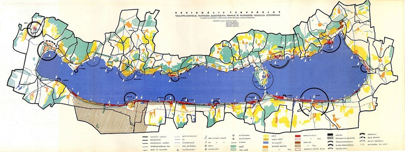A Balaton-környék Regionális Terve, 1958. Forrás: Magyar Építőművészet 1958/4-5
