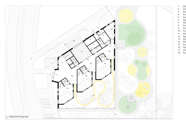Földszint - Óvoda és üvegház - építész: Somogyi Edit