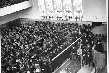 A zsinagóga avatási ünnepsége 1936. szeptember 13-án. Fotó: archív sajtófelvétel