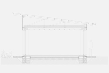 Metszet - Táj-Restaurációs Központ - építész: Szántó Hunor Albert