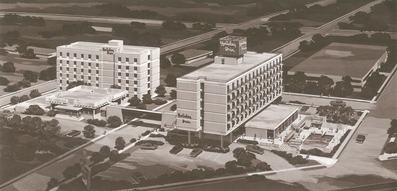 Holiday Inn, JFK International Airport, New York, 1962–1963, Laurence Werfel & Associates Architects – Mertl Gábor; bővítés: 1970-es évek, Mertl Gábor