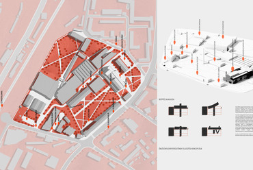 A salgótarjáni öblösüveggyár revitalizálása – helyszínrajz – Terv: Tácsik Tamás / Pécsi Tudományegyetem Építész Szakmai Intézet