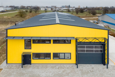 A megvalósult létesítmények magas minőségben kivitelezettek és hosszú élettartamot garantálnak. // N-Ferrum gyártócsarnok és raktár, Nagykanizsa, 900 m2, Forrás: Swedsteel  