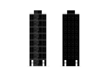 Torony homlokzat - építész: Kőműves Márton