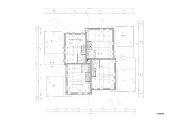 Szociális lakások, Miskolc – emeleti alaprajz – Terv: Gulyás Eszter / BME Építészmérnöki Kar Lakóépülettervezési Tanszék