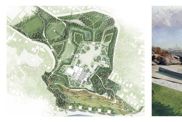 Fellegvár – A beavatkozás utáni útvonalak. Forrás: a Metapolis Architects BVBA, Atelier Mass és Ana Horhat pályázati terve
