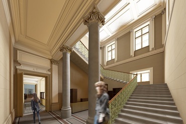 	A szabadkígyósi Wenckheim-kastély rehabilitációja, lépcsőház , Építészet: Konkrét Stúdió, (Kivitelezés: 2019-)