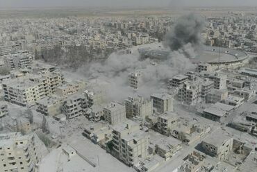 Raqqa városa a harcok következtében, Forrás: www.washingtonpost.com