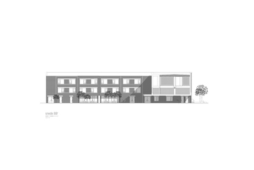 Het Vliegertje óvoda és általános iskola Deurne városában – Metszet – Építész: BULK architecten
