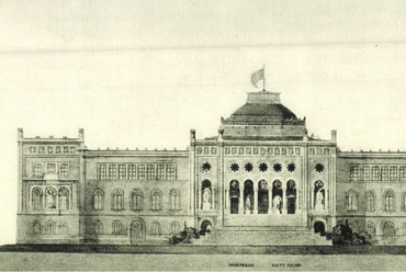 Feszl Frigyes terve az Erzsébet-téri Országház tervezésére kiírt pályázaton (Magyar Művészet, 1925/1. 329. o.)