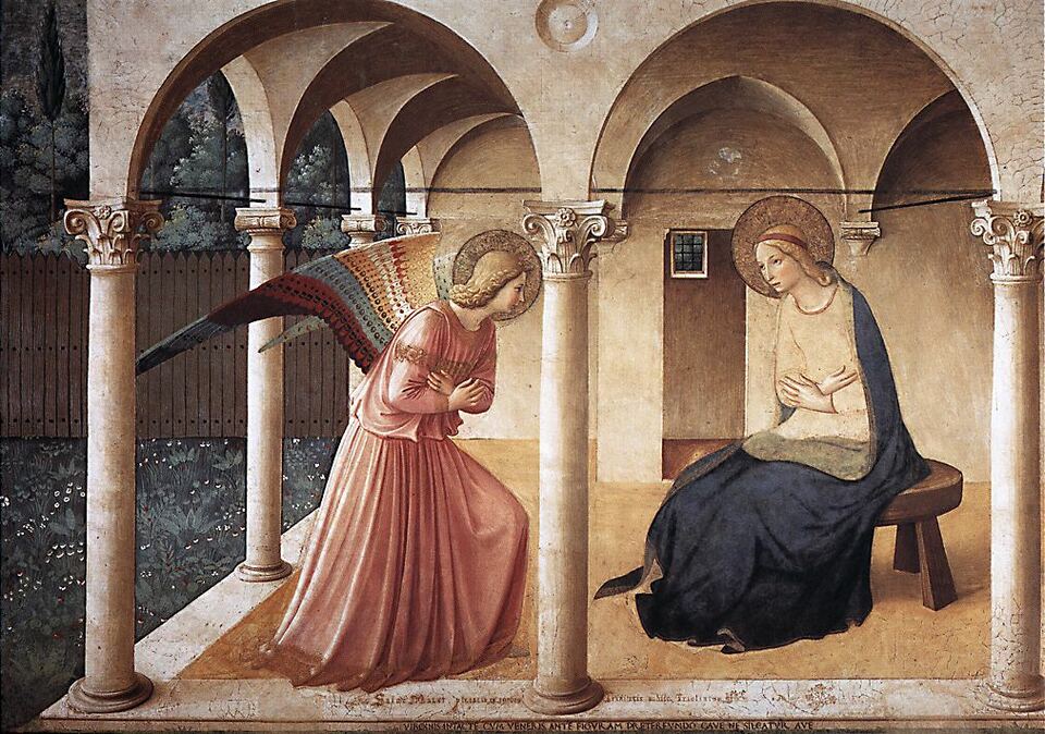 Az inspiráció: Fra Angelico, Angyali üdvözlet, 1430-1432