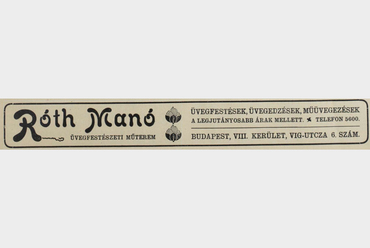 Róth Manó cégének hirdetése 1903-ból (Magyar Üveg- és Agyagipar, 1903/19.)