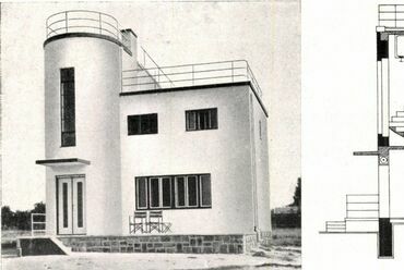 Balatonboglár, családi nyaraló 1931-ből, tervező: Tevan Rezső (Tér és Forma, 1931/10., 329. o.)