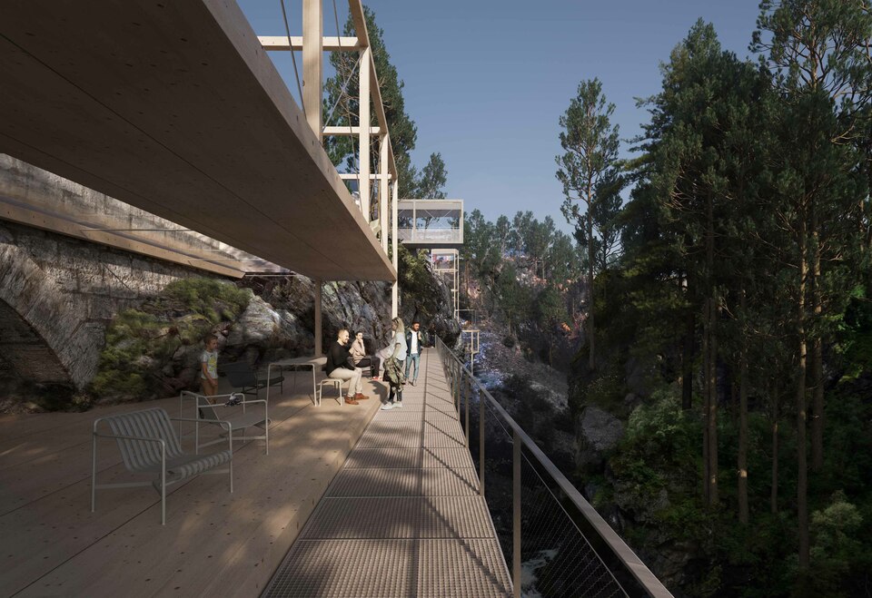 Meditációs terasz, Ova da Bernina-szurdok ötletpályázat, Építészet: Hódi Péter, 2021