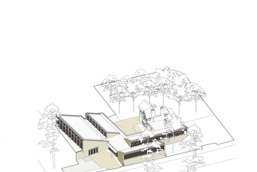	Sands End Arts & Community Centre – Axonometria – Építész: Mæ Architects 