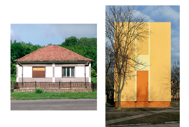 Komparáció V.: Vándormotívum A: Katharina Roters: Hungarian Cubes (falunév ismeretlen), 2012. Az eredeti kőporos díszítés. B: Szolnoki József: Panel, Budapest, 2021