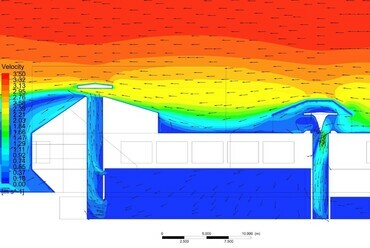 Termikus dinamikus szimulációs támogatással optimált hűtött-hűtött épület részek A/V hányadosa (tömegforma), a borászat kifejlesztett végső termikus modellje