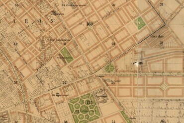 	A Baross tér területe egy 1873-as térképen. Forrás: Arcanum