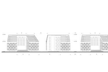 Elite Park déli homlokzat, 3 ütem – KAS Design Kft.