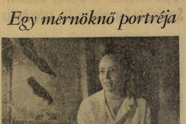 Egy Spiró Éváról szóló cikk címe. Forrás: Arcanum / Építők lapja 1963.