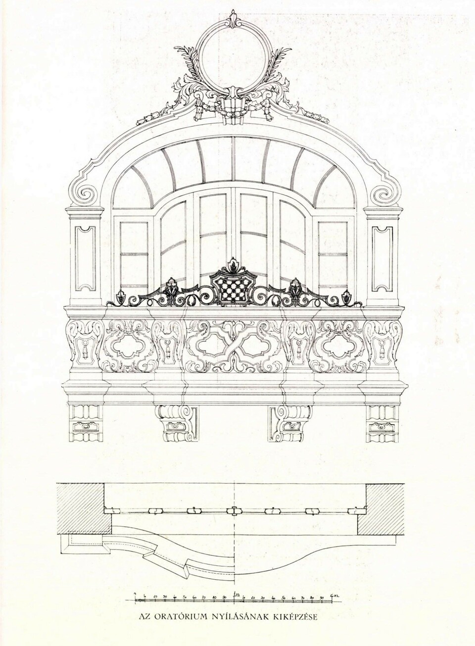 Zalaegerszeg, Jézus Szíve-templom, oratórium. Magyar Építőművészet, 1928. 28. évf. 4. szám