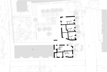 Caudale önkormányzati bérház, Camden, London – Földszinti alaprajz – Tervező: Mae Architects