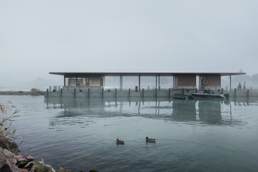 Kikötőépület, Balatonlelle – építész: KONTEXTUS studio – látványterv: Gazdag Zoltán