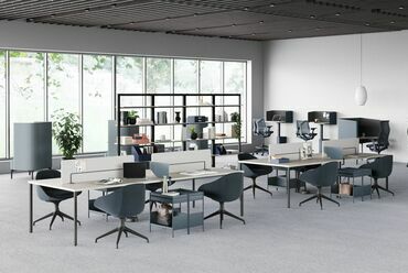 A Herman Miller OE1 Workspace Collection összeállítás sokoldalú felhasználást tesz lehetővé. Forrás: Europa Design