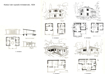 Kotsis Iván nyaraló mintatervei 1934-ből. Forrás: Építészfórum Archívum 