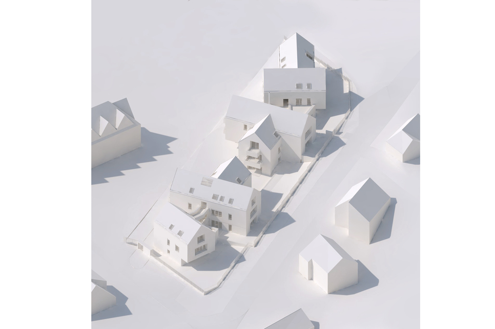 24 lakásos lakóépület Pannonhalmán – CAN Architects – axonometria