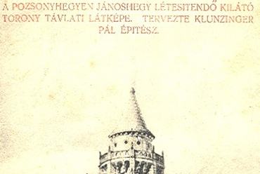 A kilátó építésére 1904-ben kiírt tervpályázaton Klunzinger Pál műve nyert, amely Schulek Frigyes átalakítása nyomán nyerte el mai formáját (fotók: OSZK/Hungaricana, Hegyvidéki Helytörténeti Gyűjtemény)