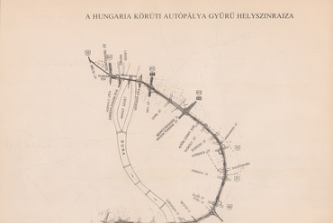A tervezett Hungária körúti autópálya-körgyűrű, Forrás: ábra a Fővárosi Tanács VB Közlekedési Főigazgatóságának kiadványából, 1971.