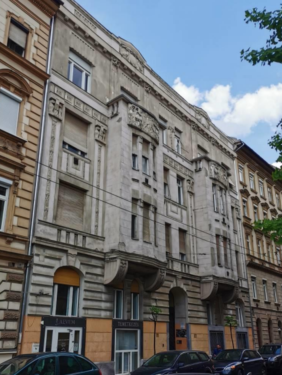 A Dembinszky utcai ház homlokzata. Forrás: értékvizsgálati dokumentáció	