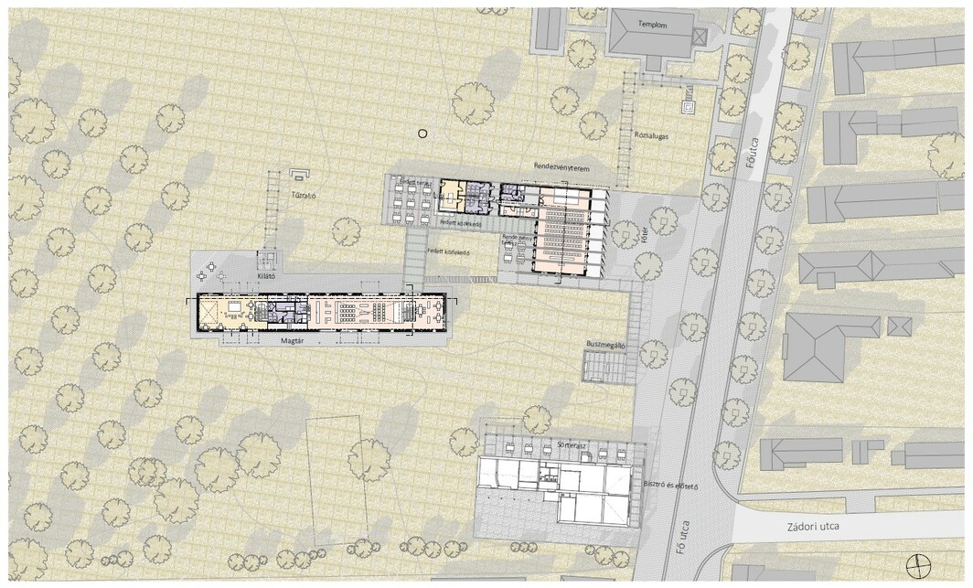 ZDA: Térségfejlesztési Központ Kastélyosdombón. Helyszínrajz