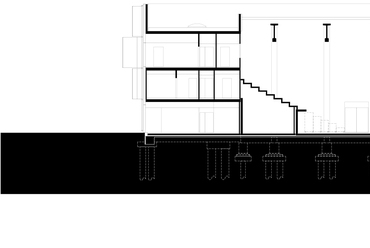 Hatvani multifunkcionális sport -és rendezvénycsarnok – Metszet – Tervező: Napur Architect