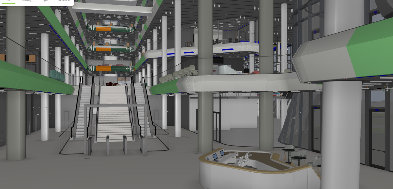 A MOL Campus  BIM modellje, szerző: Finta Stúdió. Forrás: Market Építő Zrt.