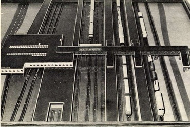 Makett fotó a Kőbánya—Kispest végállomásról (forrás: Magyar Építőipar)