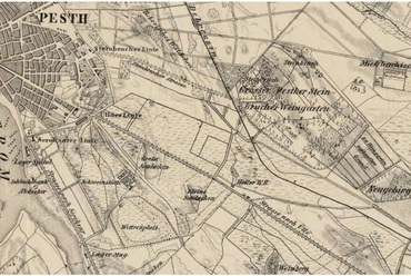 A terület térképe 1852-ből. Forrás: Arcanum