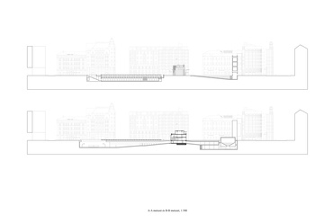 AA metszet és BB metszet 1:500 - Forum Hungaricum? - Borenich Levente