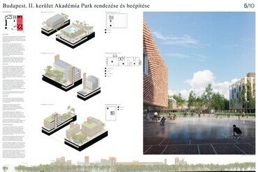 Az építész stúdió rangsorolás nélküli I. díjban részesült tervének részlete