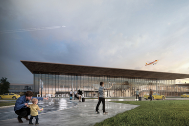 A DVM Group és az UNStudio közös terve a debreceni reptér pályázatán. Látványterv: DVM Group