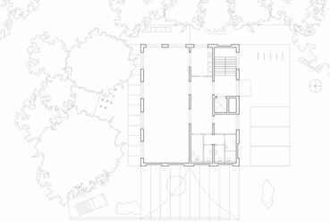 Emeleti alaprajz – Dyvik Kahlen Architects: WGP óvoda és közösségi ház.