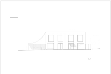 Homlokzati rajz – Dyvik Kahlen Architects: WGP óvoda és közösségi ház.