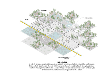 A pécsi aquapark tervpályázat megosztott harmadik díjas terve, CAN Architects, 2022.