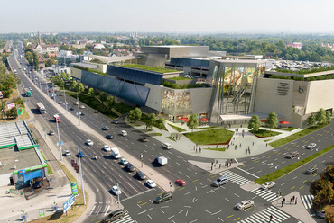 Az Óbuda Építész Stúdió korábbi terve a bevásárlóközpontra. Forrás: obudagroup.hu