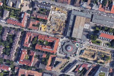 Az új közpark a piac szomszédságában valósulhat meg. Forrás: Google Maps