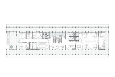 Mjölk architekti: Első emeleti alaprajz.