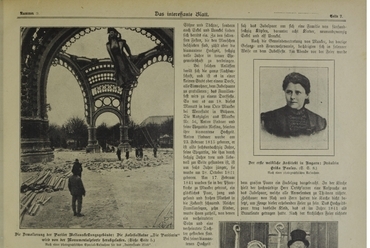 Paulas Erika arcképe a bécsi Das Interessante Blatt 1901. február 28-i számában, mint „az első női építész Magyarországon”. Forrás: ÖNB Digital