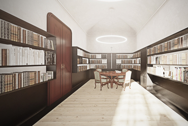 Könyvtár, A veszprémi Érseki Palota felújítása, Tervező: M Építész Iroda